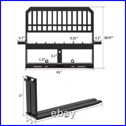 Skid Steer Tractor 45 Frame 48 Blades Quick Tach Pallet Fork Attachment 4000lb