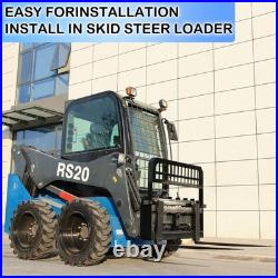 Skid Steer Tractor 45 Frame 48 Blades Quick Tach Pallet Fork Attachment 4000lb