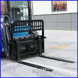 Skid Steer Tractor 45 Frame 48 Blades Quick Tach Pallet Fork Attachment 4000lb
