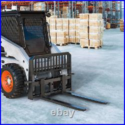 Skid Steer Tractor 45 Frame Quick Tach Pallet Fork Attachment 4000LB Heavy Duty