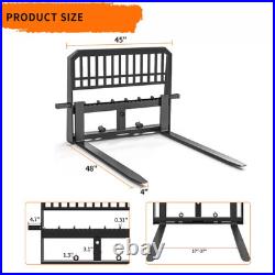 Skid Steer Tractor Attachment 45 Frame With 48 Blades Pallet Fork 4000LBS Heavy