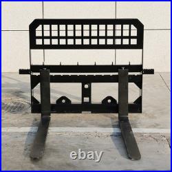 Skid Steer Tractor Attachment 45 Frame With 48 Blades Pallet Fork 4000LBS Heavy