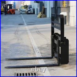 Skid Steer Tractor Attachment 45 Frame With 48 Blades Pallet Fork 4000LBS Heavy