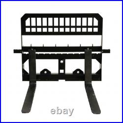 Skid Steer Tractor Attachment 45 Frame With 48 Blades Pallet Fork 4000LBS Heavy