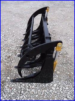 Skid Steer Tractor Loader Attachment 68 Root Rake Clam Grapple Ship $199