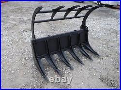 Skid Steer Tractor Loader Attachment 68 Root Rake Clam Grapple Ship $199