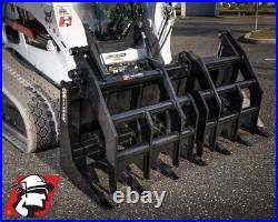 Skid Steer XHD Root Rake Grapple Universal Attachment 84 by McLaren