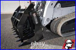 Skid Steer XHD Root Rake Grapple Universal Attachment 84 by McLaren