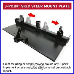 Skid steer 3 Point Attachment Adapter Skid Steer Trailer Hitch Front Loader Case