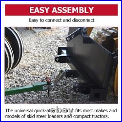 Skid steer 3 Point Attachment Adapter Skid Steer Trailer Hitch Front Loader Case