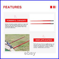Square Hay Spike Bale Spear 43 49 Wide Tine Spike Skid Conus For Tractor