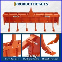 Steel Box Blade 55 Inch 6 Adjustable Shanks CAT 0-1 Tractor Attachment Shelf