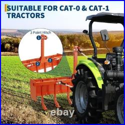 Steel Box Blade 55 Inch 6 Adjustable Shanks CAT 0-1 Tractor Attachment Shelf