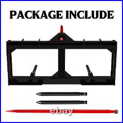 Steer 49inch Hay Bale Spear Attachment Heavy Duty Tractor Bale Handling Hitch