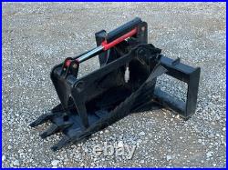 Stump Grapple with Teeth Attachment Heavy Duty Fits Skid Steer Quick Attach