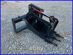Stump Grapple with Teeth Attachment Heavy Duty Fits Skid Steer Quick Attach
