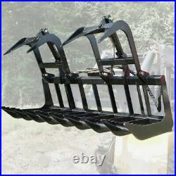 Titan Attachments 72 Root Grapple Rake for Kubota and Bobcat, Skid Steers