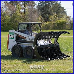 Titan Attachments Extreme Skid Steer Root Grapple Rake Attachment 84 Universal