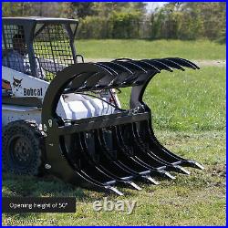 Titan Attachments Extreme Skid Steer Root Grapple Rake Attachment 84 Universal