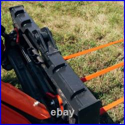 Titan Attachments HD Skid Steer Hay Frame Attachment, Three 39 Hay Spears