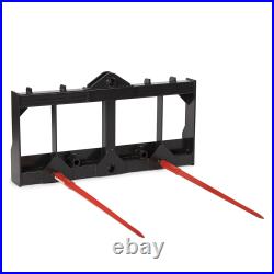 Titan Attachments HD Skid Steer Hay Frame Attachment, Two 39 Hay Spears