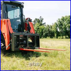 Titan Attachments HD Skid Steer Hay Frame Attachment, Two 39 Hay Spears