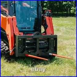 Titan Attachments HD Skid Steer Hay Frame Attachment, Two 39 Hay Spears