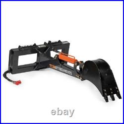 Titan Attachments Skid Steer Fronthoe Excavator Attachment with 8 Bucket