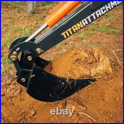 Titan Attachments Skid Steer Fronthoe Excavator Attachment with 8 Bucket