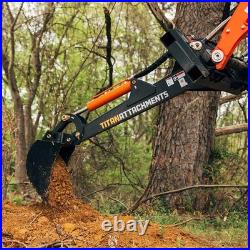 Titan Attachments Skid Steer Fronthoe Excavator Attachment with 8 Bucket