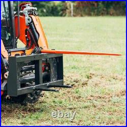 Titan Attachments Skid Steer Hay Frame with 49 Conus 2 Hay Bale and Stabilizers