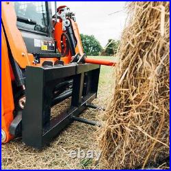 Titan Attachments Skid Steer Hay Frame with 49 Conus 2 Hay Bale and Stabilizers