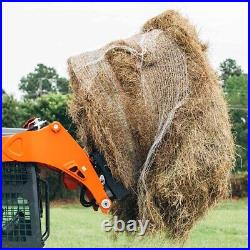 Titan Attachments Skid Steer Hay Frame with 49 Conus 2 Hay Bale and Stabilizers