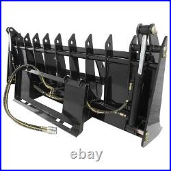 Titan Attachments Skid Steer Root Grapple Rake V2 84 Extra Wide Clamshell