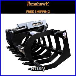 Tomahawk 2 Cylinder 66 Brush Grapple Skid Steer Quick Attach Ships Free 3021