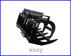 Tomahawk 2 Cylinder 66 Brush Grapple Skid Steer Quick Attach Ships Free 3021