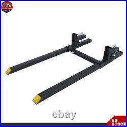 Tractor Bucket Clamp On Pallet Forks 60 2000lbs With Adjustable Stabilizer Bar
