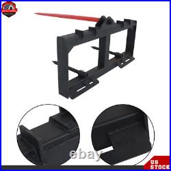 Tractor Loader Quick Tach 3000lb Heavy Duty Attach 49 Hay Bale Spear Skid Steer