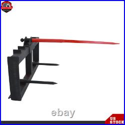 Tractor Loader Quick Tach 3000lb Heavy Duty Attach 49 Hay Bale Spear Skid Steer