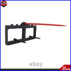 Tractor Loader Quick Tach 3000lb Heavy Duty Attach 49 Hay Bale Spear Skid Steer
