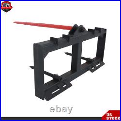 Tractor Loader Quick Tach 3000lb Heavy Duty Attach 49 Hay Bale Spear Skid Steer
