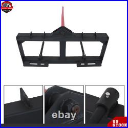 Tractor Loader Quick Tach 3000lb Heavy Duty Attach 49 Hay Bale Spear Skid Steer