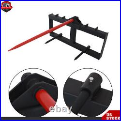 Tractor Loader Quick Tach 3000lb Heavy Duty Attach 49 Hay Bale Spear Skid Steer