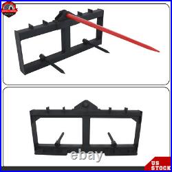 Tractor Loader Quick Tach 3000lb Heavy Duty Attach 49 Hay Bale Spear Skid Steer