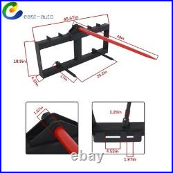 Tractor Loader Quick Tach 49 Hay Bale Spear Skid Steer 3000lb Heavy Duty Attach