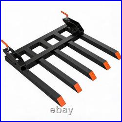 Tractor Loader Skid Steer Heavy Duty 48in Clamp-On Debris Forks 2500lb 5 Tines