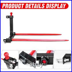 Tractors 3 Point Trailer Hitch Quick Attach Bale Spear with 49 Hay Bale Spear