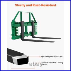 Uimoso Pallet Fork Frame Attachment with36/42/48 Skid Steer Forks, 2600/4000 lbs