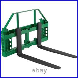 Uimoso Pallet Fork Frame Attachment with 36 Skid Steer Forks for JD Tractors