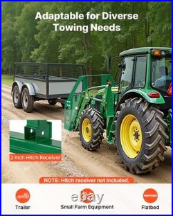 Uimoso Pallet Fork Frame Attachment with 36 Skid Steer Forks for JD Tractors
